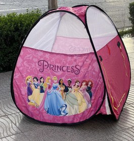 تصویر چادر بازی کودک طرح پرنسس سایز 125 -125 Children's play tent, princess design, size 125-125