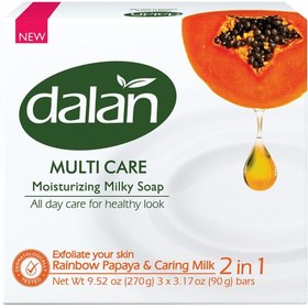 تصویر صابون جامد اورجینال برند Dalan مدل Papaya 3x90 G کد 69051602 