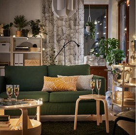 تصویر صندلی چوبی ایکیا مدل KYRRE IKEA KYRRE Stool green