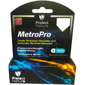 تصویر داروی مخملک آبزیان پروتکت نیچر مدل Metropro حجم 10 میلی لیتر 