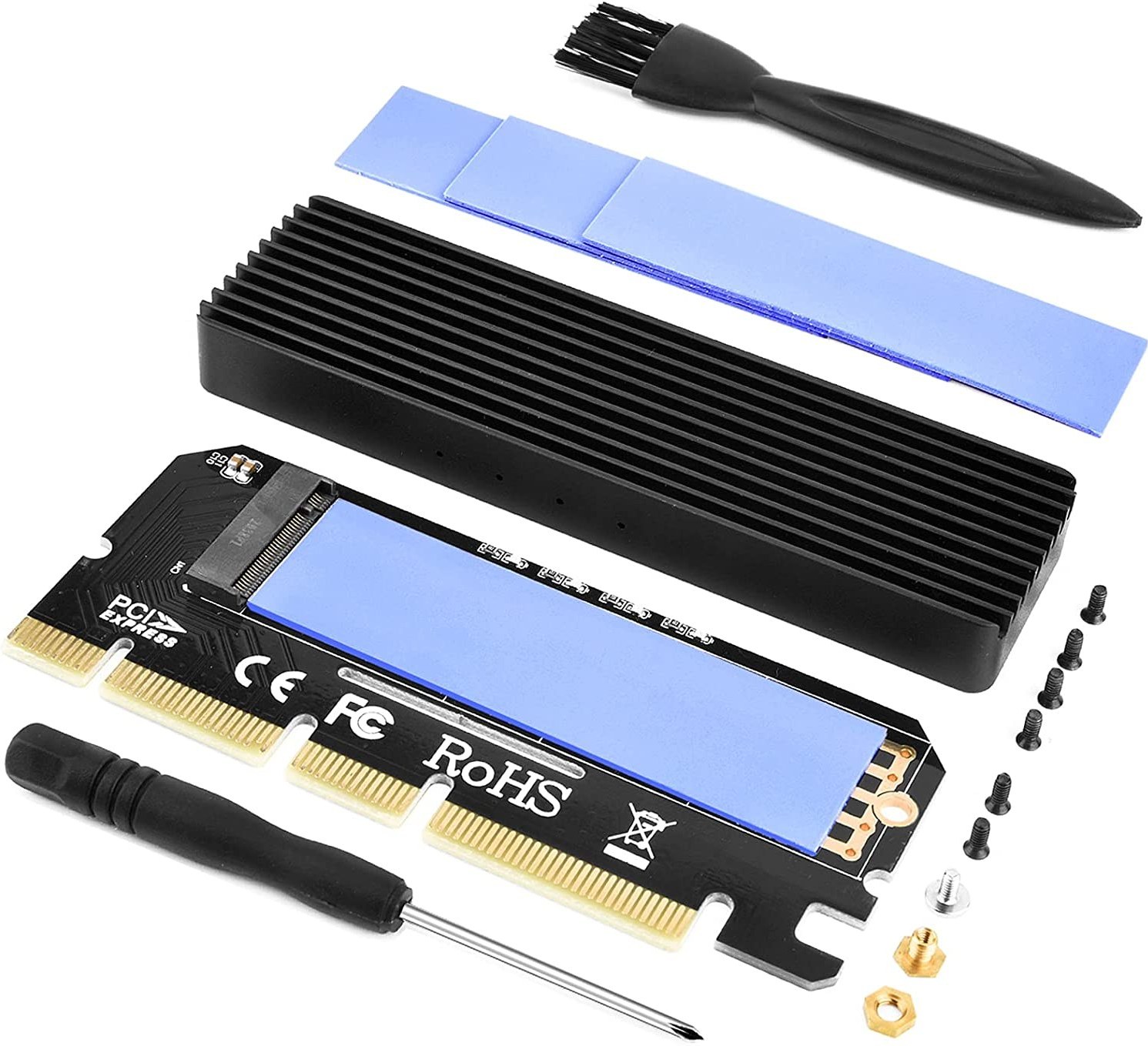Adaptateur M.2 SSD NVME vers PCI e NVME, carte PCI express x4 x8