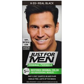 تصویر رنگ مو جاست فور من مردانه مشکی طبیعی JUST FOR MEN H.55 