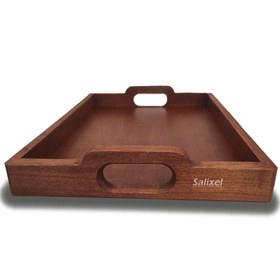 تصویر سینی چوبی سالیکسل مدل S131 سینی چوبی مستطیل