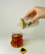 تصویر شکر ریز پیرکس شیاردار درب بامبو 