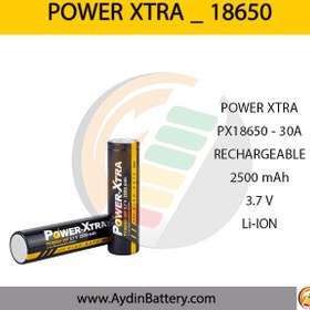 تصویر باتری لیتیومی قابل شارژ پاوراکسترا POWER XTRA 18650-2500 MAH 