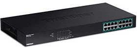 تصویر TRENDnet 16-Port Gigabit PoE+ Switch, 16 x Gigabit PoE+ Ports, 246W PoE Power Budget, 32 Gbps Switching Capacity, Desktop Switch, Ethernet Network Switch, Metal, Lifetime Protection, Black, TPE-TG160g 