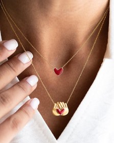 تصویر N268 گردنبند دست و قلب 