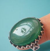 تصویر انگشتر نقره روس خطی با حکاکی سوره یاسین | کد ۷۴۹ 