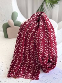 تصویر شال کنفی حصیری طرح گل 