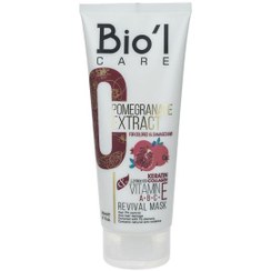 تصویر ماسک مو کاسه‌ای انار کراتینه، موهای رنگ‌شده حجم 200 میل بیول Keratin Pomegranate bowl hair mask, colored hair 200 mil Biol