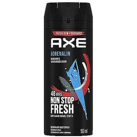 تصویر اسپری دئودورانت 48 ساعته مردانه مدل Adrenalin حجم 150 میل اکس Axe Adrenalin Deo Spray 48H For Men 150ml