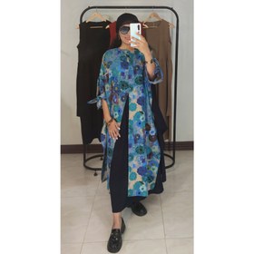 تصویر پانچ لینن صحرا - کد هفت Linen dress