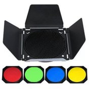 تصویر شیدر گودکس Godox Honey Comb BD 04 به همراه 4 رنگ فیلتر 
