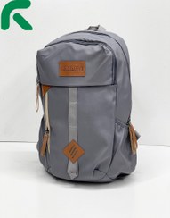 تصویر کوله میشل جنس کتان با زیپ چرم MISALLE 