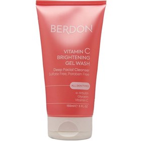 تصویر ژل شستشوی روشن کننده ویتامین C بردون 150 میلی لیتری Berdon vitamin C brightening washing gel 150ml