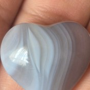 تصویر عقیق سلیمانی تراش قلب سایز مدال گردن آویز Aghigh solaymani