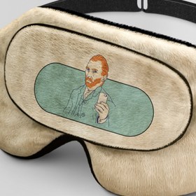 تصویر چشم بند خواب طرح ونگوگ مدل Coral13 Kava Coral13 van Gogh Sleep Mask