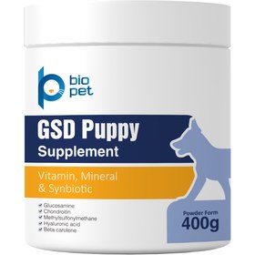 تصویر پودر مکمل سگ توله ژرمن بایو پت مدل GSD Puppy وزن 400 گرم 