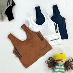 تصویر نیمتنه زنانه ودخترانه کبریتی وارداتی لیان شانگر باکش پهن وکاپ متحرک-پشت بندی؛فری سایز کد ۱۹۷ - آجری 197