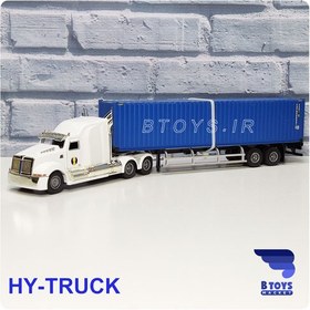 تصویر ماکت تریلی پیتربیلت کانتینر دار های تراک(1/50) HY-TRUCK 