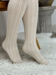 تصویر جوراب شلواری نوار گندمی 