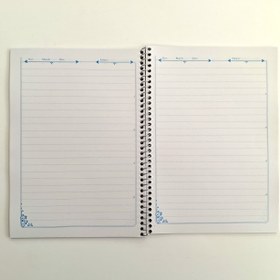 تصویر دفتر 100 برگ خط دار سیمی جلد طلقی مدل تام و جری 