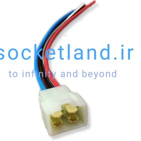 تصویر سوکت چهار فیش رله فن پراید مادگی پلی آمید سیم خودرویی سرسیم برنجی socket