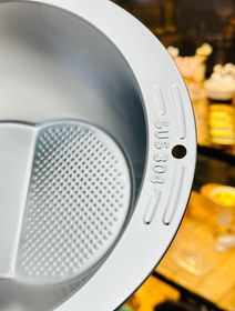 تصویر آبکش برنج شور تمام استیل مدل 404 