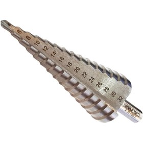 تصویر مته کاجی HSS-E سایز 32-4 میلیمتر برند ولف Wolf 4-32mm HSS-E step drill bit