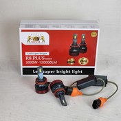 تصویر هدلایت نور سفید رویال مدل m8 pro (r8 pluse) پایه h11 