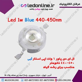 تصویر ال ای دی پاور آبی اپی استار 440–450 نانومتر 1 وات 