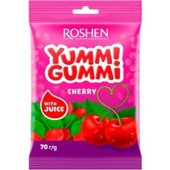 تصویر پاستیل اکراینی روشن یام گامی Yumm Gummi GUMMI Mini kiraz مدل گیلاس 70 گرم 
