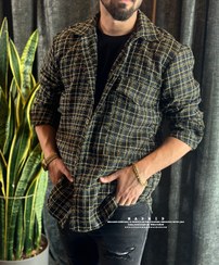 تصویر پیراهن مردانه پارچه شنل 