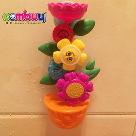 تصویر ست اسباب‌ بازی حمام طرح گل کارتونی کودک ITEM NO _ 9909