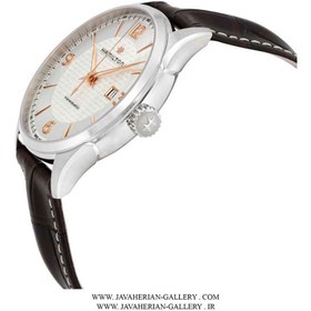 تصویر ساعت مچی مردانه چرمی اتومبیل Dial White Hamilton Jazzmaster H32755551 Jazzmaster Viewmatic Auto