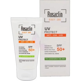 تصویر کرم ضد آفتاب ژل کرم رزاکلین SPF 50+ مناسب پوست چرب و مختلط 