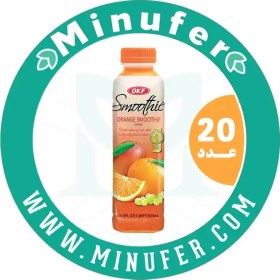 تصویر اسموتی مولتی ویتامین نارنجی او.کی.اف 500 سی سی - باکس 20 عددی OKF Smoothie Multi Vitamin Premium Drink ORANGE 500Ml