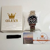 تصویر ساعت مچی مردانه لوکس و لاکچری الوز OLEVS مدل 2889 - صفحه مشکی ا Luxury men's wrist watch OLEVS model 2889 Luxury men's wrist watch OLEVS model 2889