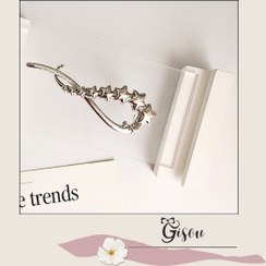 تصویر گیره چفتی مو نقره ای 