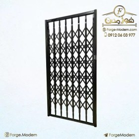 تصویر حفاظ آکاردئونی سه جداره مشکی با قفل مخفی 