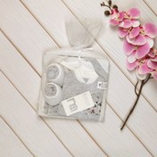 تصویر ست 7 تکه بیمارستانی نوزادی مادرکر طرح گربه طوسی 