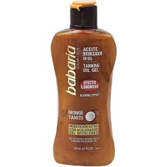 تصویر روغن برنز کننده باباریا مدل اکلیلی حجم 200 میلی لیتر Glow Effect Tanning Oil