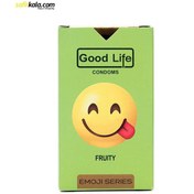 تصویر کاندوم گود لایف(Goodlife)سری ایموجی|مدلfruity Good life Fruity emojies series