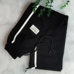 تصویر شلوار اسلش مشکی دو خط 