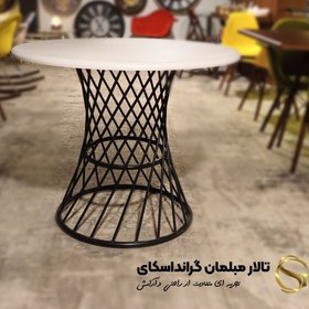 تصویر میز غذاخوری چهار نفره استیل هامون TG-80 Steel Hamoon Dining table-TG-80