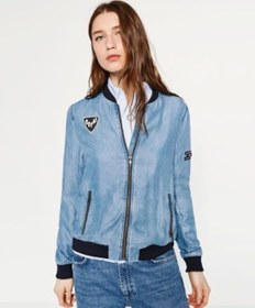 تصویر ژاکت جین کار شده شیک ZARA سایز S 