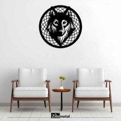 تصویر تابلو دکوراتیو فلزی مدل گرگ کد zb2 موجود در یک سایز