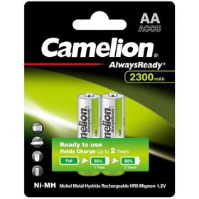 تصویر باتری قلمی شارژی کملیون مدل Camelion AlwaysReady 2300mAh ACCU (بسته 2 عددی) battery