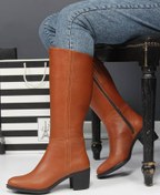 تصویر چکمه زنانه چرم ماد مدل صلیبی SALIB MAD Leather 