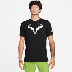 تصویر تی شرت تنیس مردانه نایک Rafa NikeCourt Dri-FIT– مشکی 